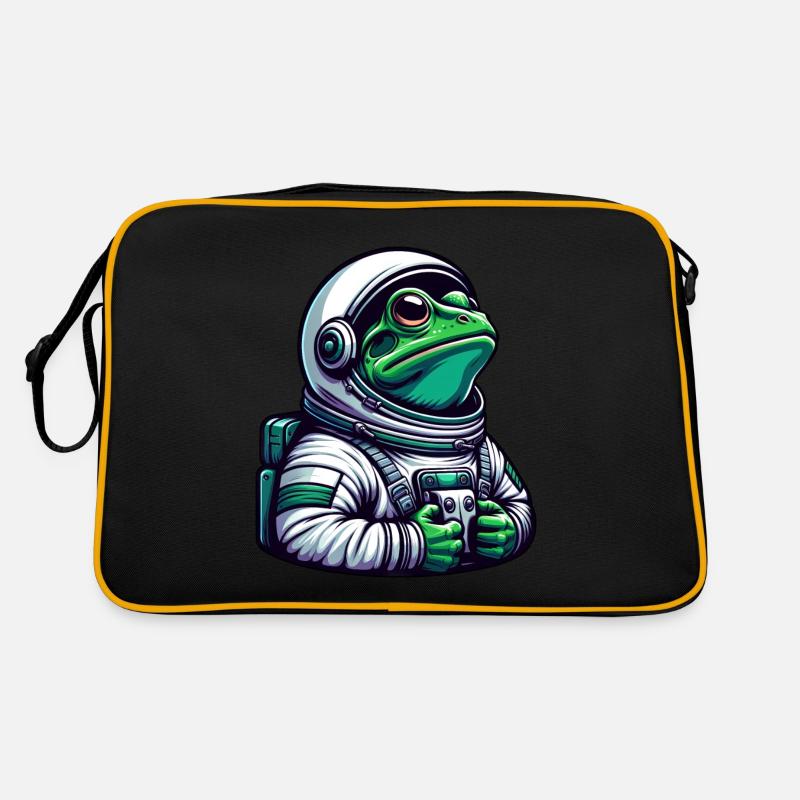 Frog Astronaut in Space Retro Bag