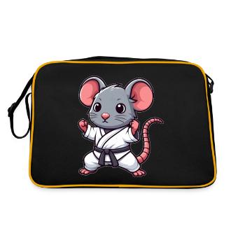Souris Rat Karaté Arts Martiaux Arts Martiaux Japonais - Sac Retro - noir/or - Dos