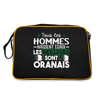 Oran Oranais Homme Algérie Algérien Cadeau Humour - Sac Retro - noir/or - Dos