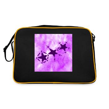 3 STARS SMILING LILAC - Retro Bag - black/gold - Back