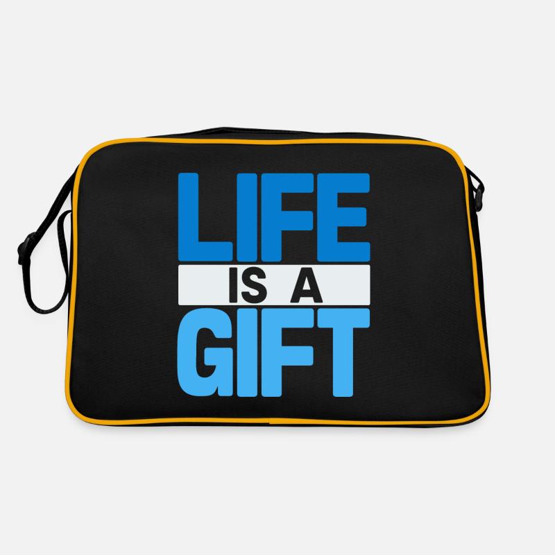 Ocean Vibes: Das Leben ist ein Geschenk Retro Tasche