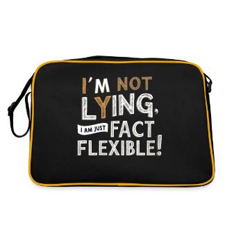 i am not lying, i am just fact flexible - Retro Bag - black/gold - Back