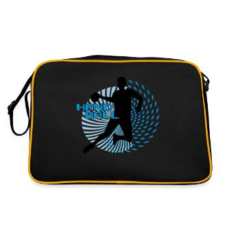 joueurs de handball dans le tourbillon de cercle - Sac Retro - noir/or - Dos