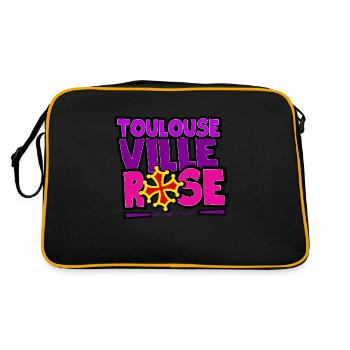 Toulouse - Ville rose - Sac Retro - noir/or - Dos