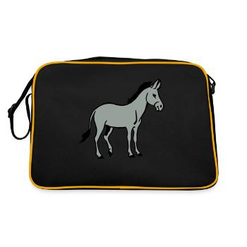 Grautier - Retro Tasche - Schwarz/Gold - Hinten