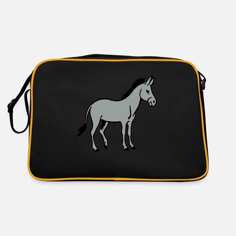Âne - Sac Retro - noir/or