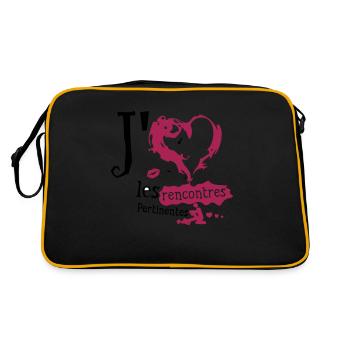 aime love rencontres pertinentes sexe humour - Sac Retro - noir/or - Dos