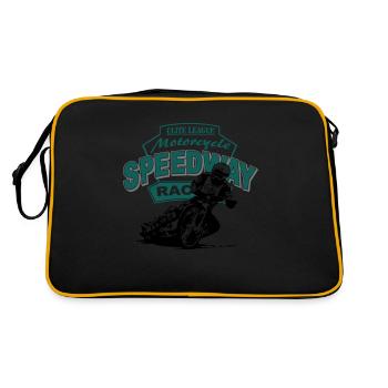 Motorcycle Speedway Racing - Retro Tasche - Schwarz/Gold - Hinten