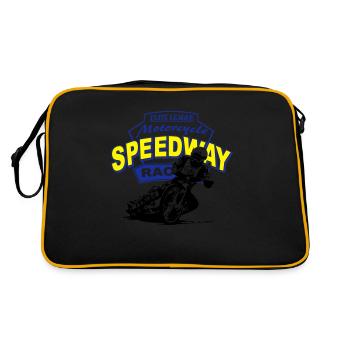 Motorcycle Speedway Racing - Retro Tasche - Schwarz/Gold - Hinten