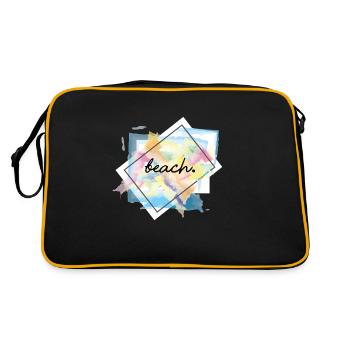 plage, plage - Sac Retro - noir/or - Dos
