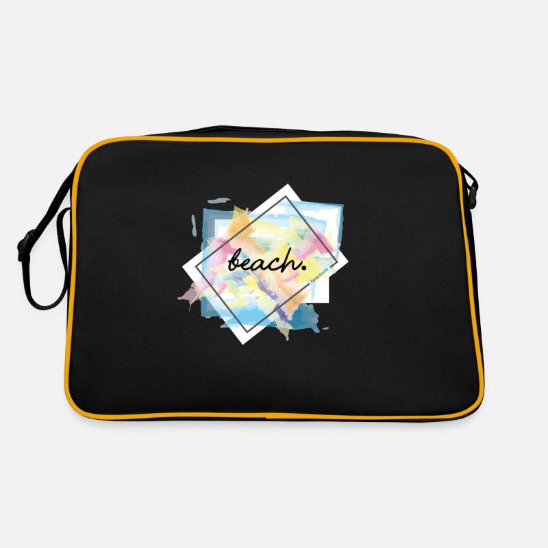 plage, plage - Sac Retro - noir/or