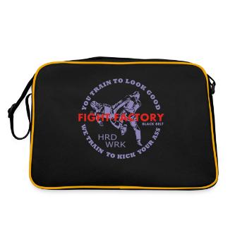 FF-Schwarzgurt kick ass - Retro Tasche - Schwarz/Gold - Hinten