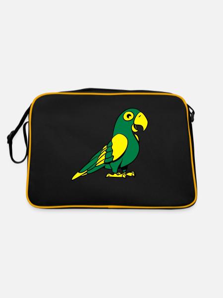 perroquet doux - Sac Retro - noir/or - Dos