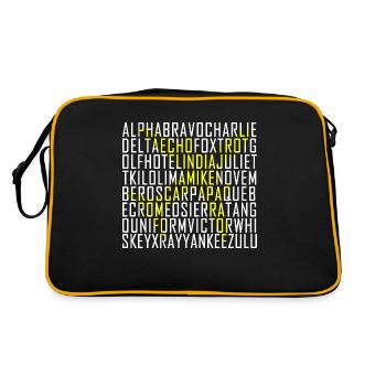 Pilote avion Morse Alphabet Contrôleur aérien Funker - Sac Retro - noir/or - Dos