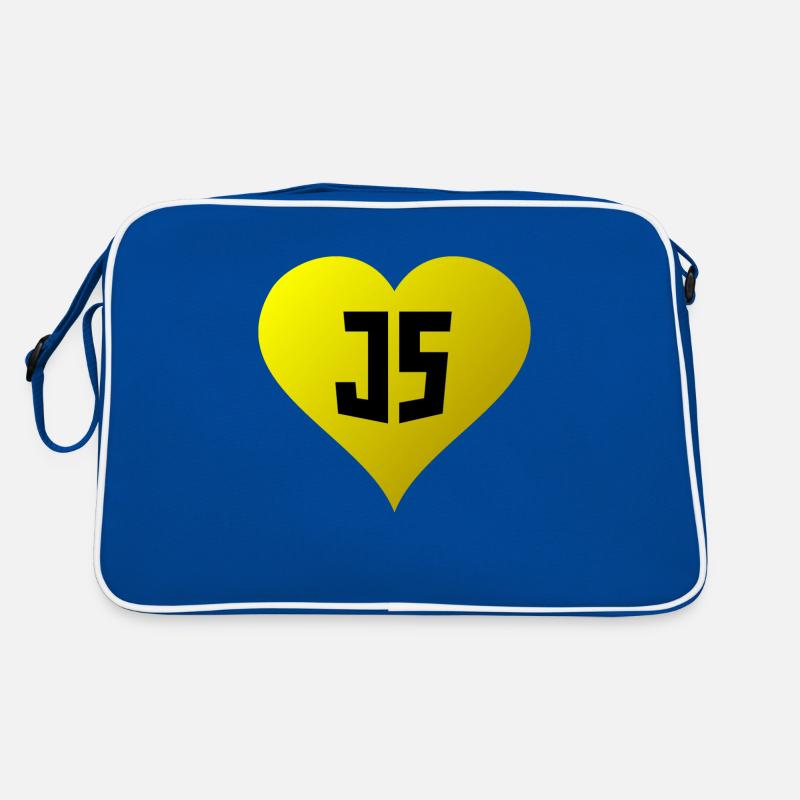 JavaScript-Herz Retro Tasche