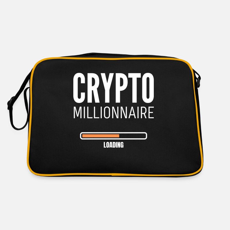 Kryptomillionär Loading Silber Bitcoin Humor Retro Tasche