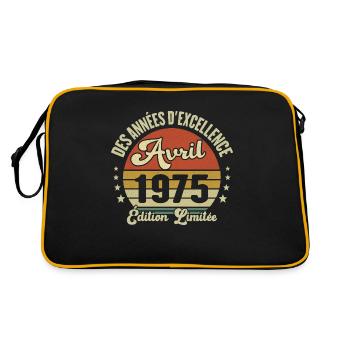 Des Années D'excellence Avril 1975 Cadeau - Sac Retro - noir/or - Dos
