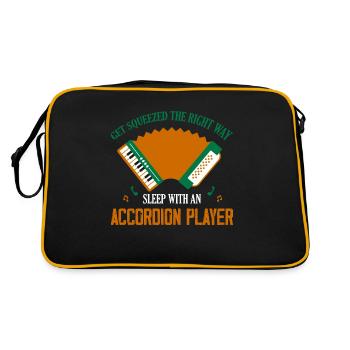 Get Squeezed The Right Way Sleep With An Accordion - Retro Bag - black/gold - Back
