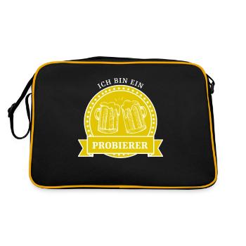 Je suis un dégustateur. Je suis un dicton berlinois - Sac Retro - noir/or - Dos