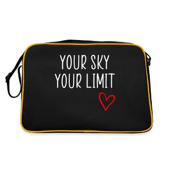 votre citation sky cool - Sac Retro - noir/or - Dos