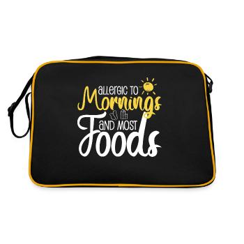 Have Food Allergies Please Aks Before Feeding - Retro Bag - black/gold - Back
