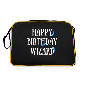 Happy Birthday Wizard - Retro Bag - black/gold - Back