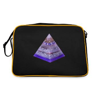Wunscherfüllung Pyramide - Retro Tasche - Schwarz/Gold - Hinten