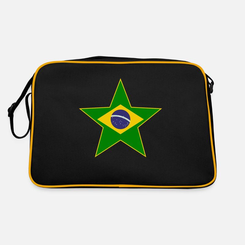 Étoile du drapeau du Brésil Sac Retro