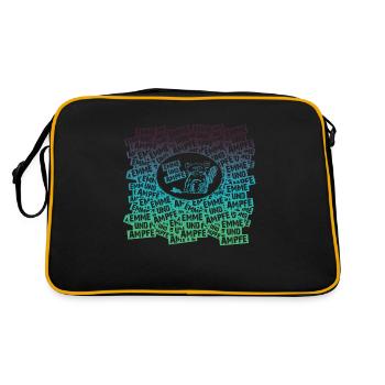 EMMEUNDAMPFE STICKERBOMB - Dégradé de couleurs - Sac Retro - noir/or - Dos