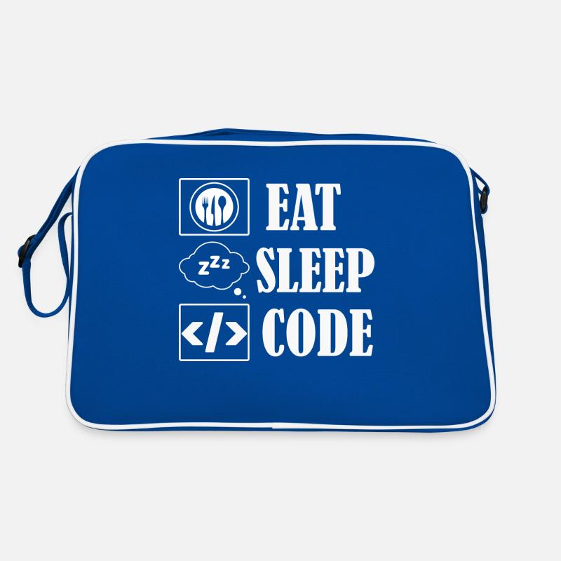 Eat Sleep Code Coding Software Retro Tasche