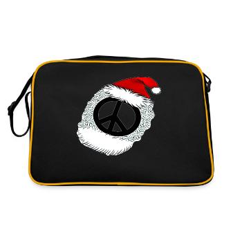 Paix d’hiver Noël Signe de paix 9 - Sac Retro - noir/or - Dos