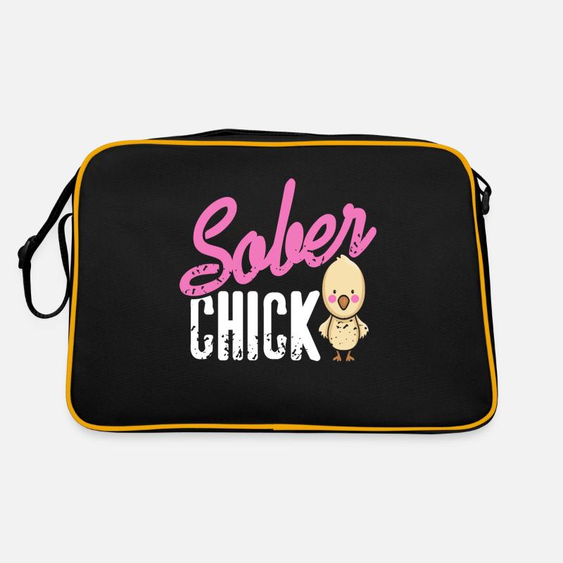 Sober Chick Retro Sobriety Funny Designs Sac Retro