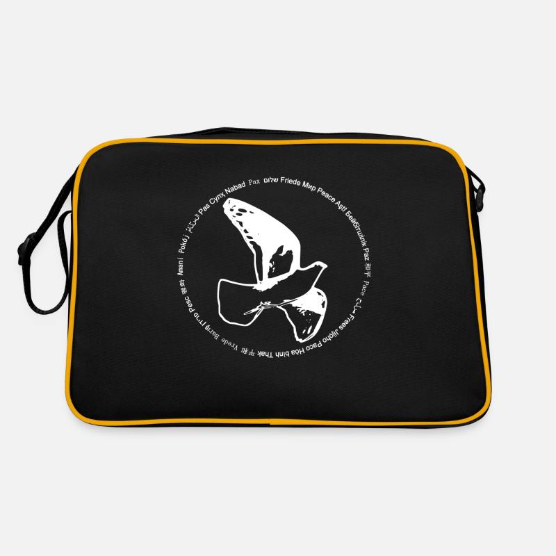 Friede - Retro Tasche - Schwarz/Gold