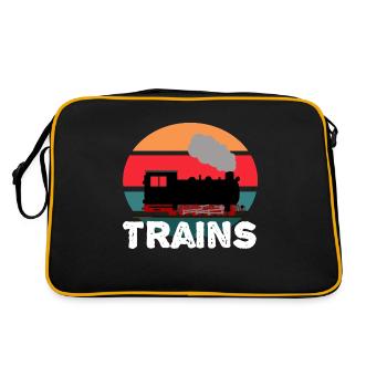 trains locomotive à vapeur locomotive à vapeur enfants - Sac Retro - noir/or - Dos