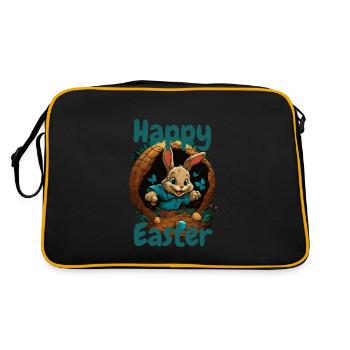 joyeuses Pâques Lapin de Pâques dans le panier de Pâques Lapin Pâques - Sac Retro - noir/or - Dos