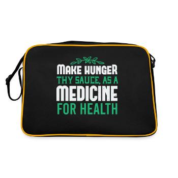 Make hunger thy sauce as a medicine for health - Retro Bag - black/gold - Back