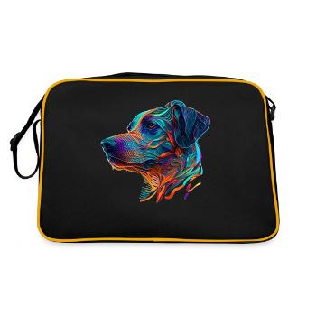 Race de chien Rhodesian Ridgeback comme tête de chien - Sac Retro - noir/or - Dos