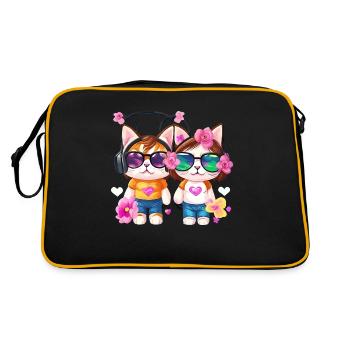 Amis chats - Sac Retro - noir/or - Dos