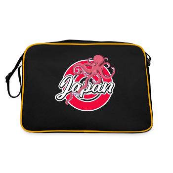 Dessin animé de poulpe du Japon - Sac Retro - noir/or - Dos