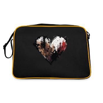 Heart Color Drops Colorful - Retro Bag - black/gold - Back