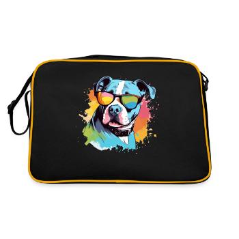 Roxo the Bulldog - Retro Bag - black/gold - Back