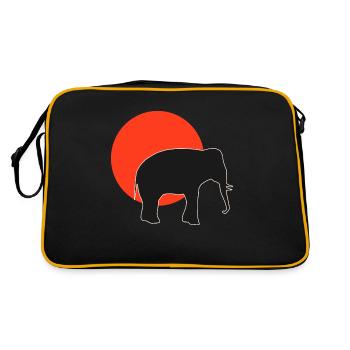 Dos d’éléphant de style rétro : Le Redsunset - Sac Retro - noir/or - Dos