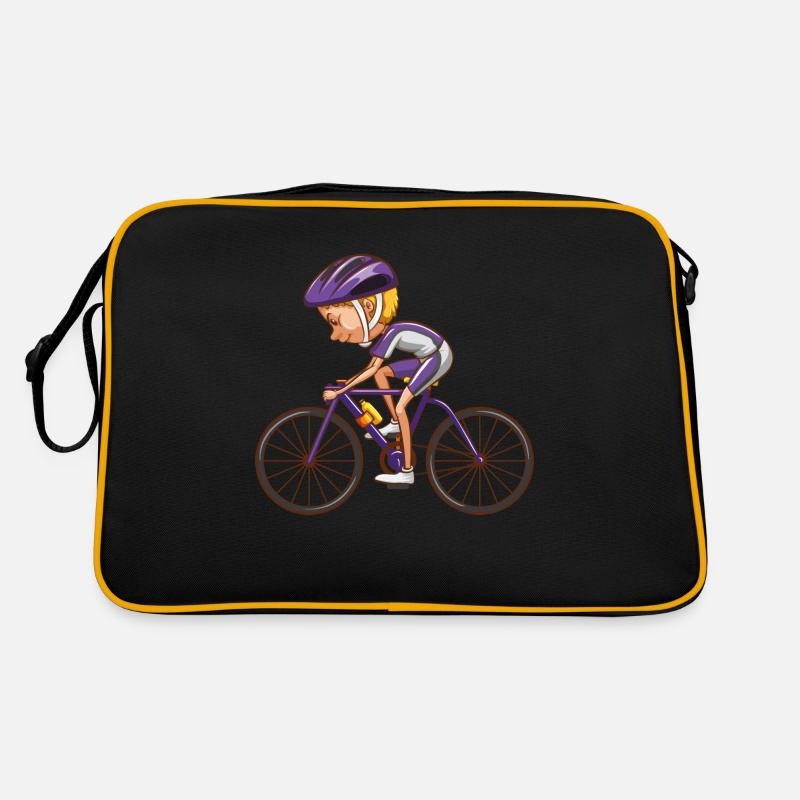 Fahrrad - Retro Tasche - Schwarz/Gold