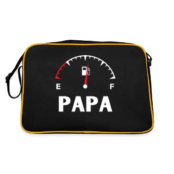 Maman papa bébé assortis - Sac Retro - noir/or - Dos