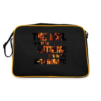 Das Böse ist nicht in Extremen, es liegt in den Nachwirkungen - Retro Tasche - Schwarz/Gold - Hinten
