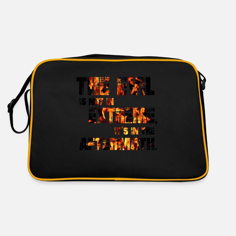 The Evil is not in extremes, it's in the aftermath Retro Bag
