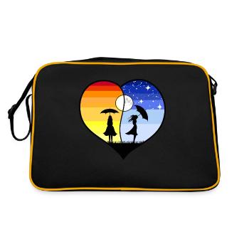HEART YING YANG - Retro Bag - black/gold - Back