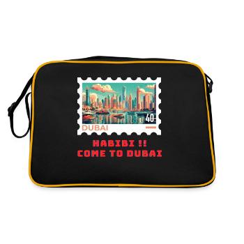 Dubai - Retro Tasche - Schwarz/Gold - Hinten