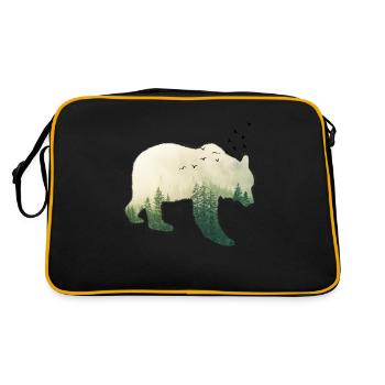 Forest Bear - Retro Bag - black/gold - Back