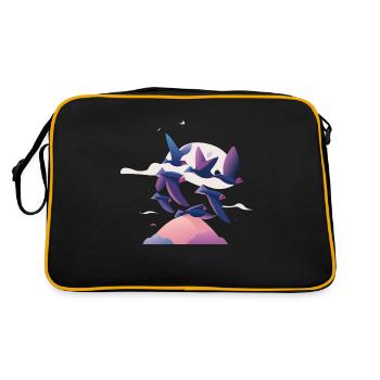 Birds above the Clouds (Dreamy Animals Collection) - Retro Bag - black/gold - Back